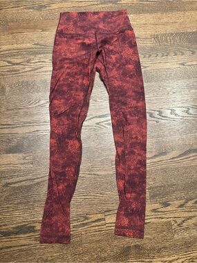 lululemon athletica Red Printed Leggings